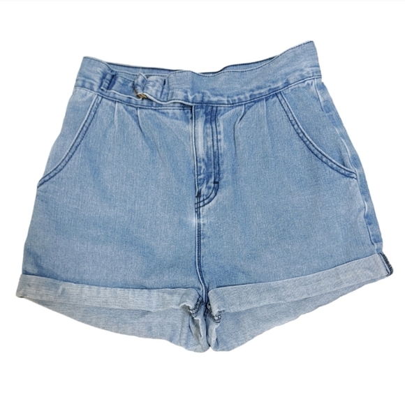 BDG Urban Outfitters Light Wash High  Waist Cuffed Denim Shorts Women's Size 2 - Picture 7 of 7